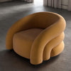 Husky Suede Accent Chair - Luxe Maple