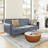 Hexa Luxury Mid-Century Sofa In Suede