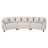 Rolex Round Modern Molfino Sectional Sofa - Luxe Maple
