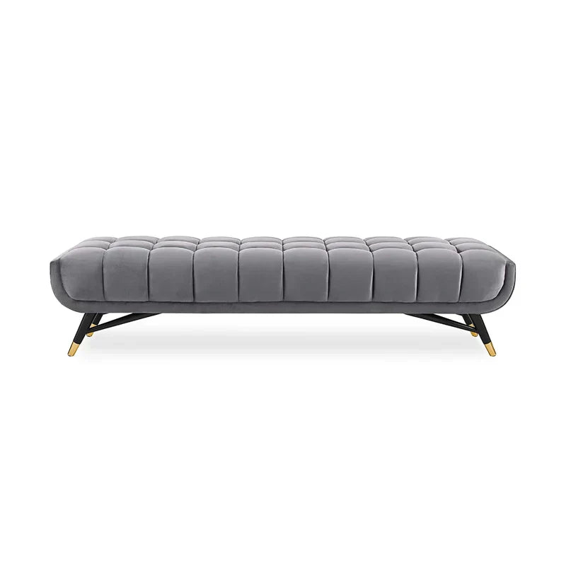 Cross line Lounger in Suede - Luxe Maple