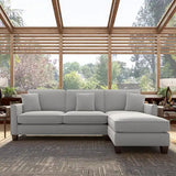 Celio Modern Suede Sectional Sofa - Luxe Maple