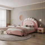 Kido Upholstered Kids Bed Without Storage in Suede - Luxe Maple