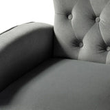 Jacky Chesterfield Chair in Suede - Luxe Maple