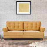 Mosco Straight Line Sofa Set In Suede
