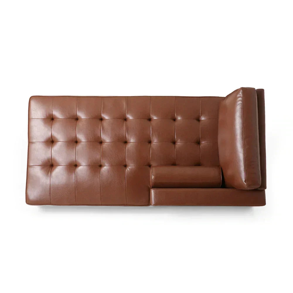 Depy Sectional Sofa Set in PU Leatherette - Luxe Maple