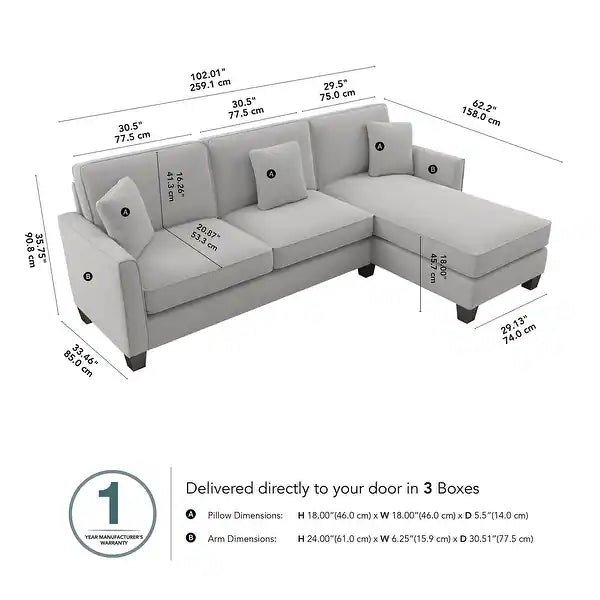 Celio Modern Suede Sectional Sofa - Luxe Maple