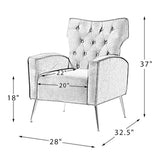 Jacky Chesterfield Chair in Suede - Luxe Maple
