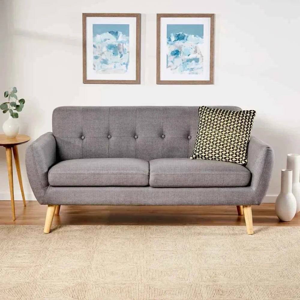 Heffy Modern Sofa Set in Suede