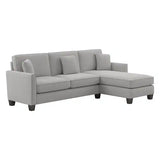 Celio Modern Suede Sectional Sofa - Luxe Maple