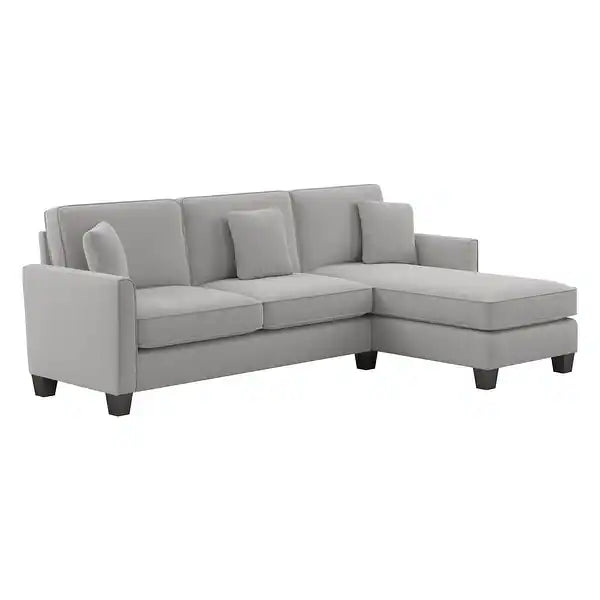 Celio Modern Suede Sectional Sofa - Luxe Maple