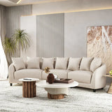 Rolex Round Modern Molfino Sectional Sofa - Luxe Maple