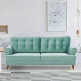 Mosco Straight Line Sofa Set In Suede