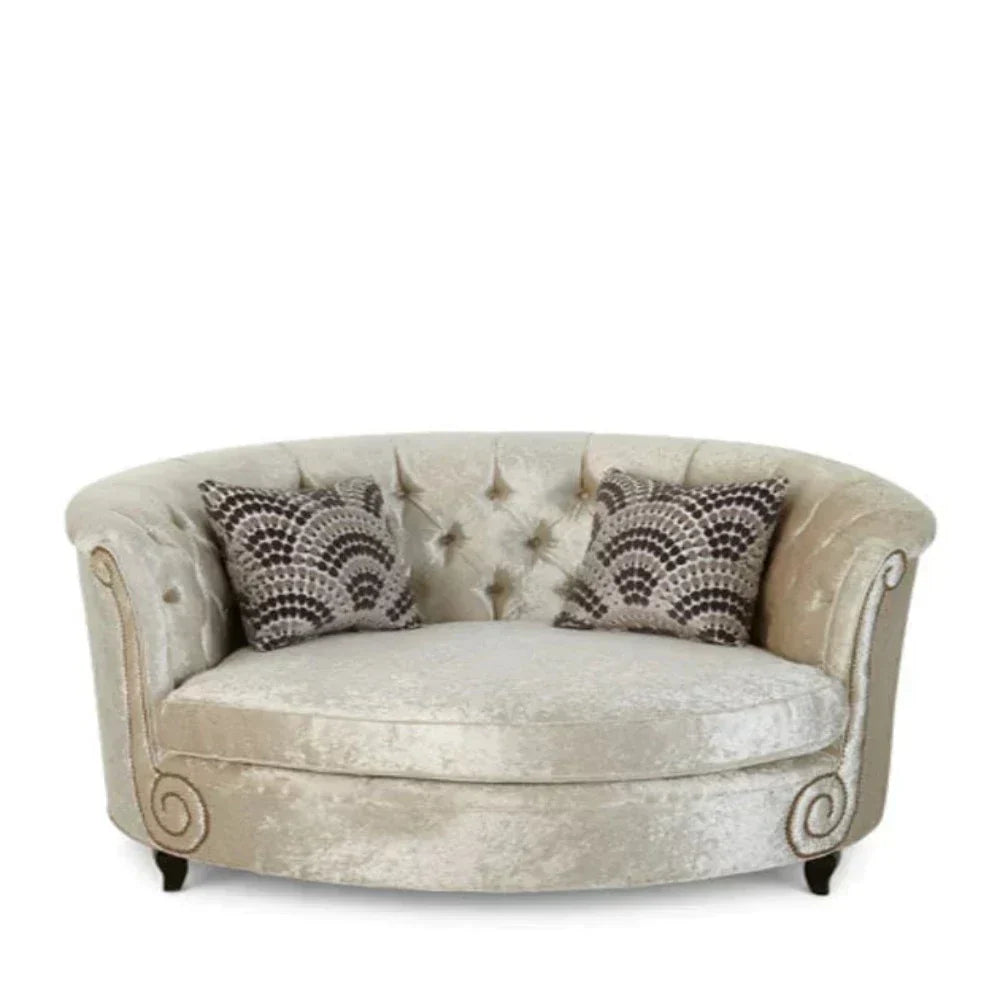 Cosmo Chair Embossing Fleece Upholstered Accent Sofa Chair - Luxe Maple