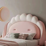 Kido Upholstered Kids Bed Without Storage in Suede - Luxe Maple