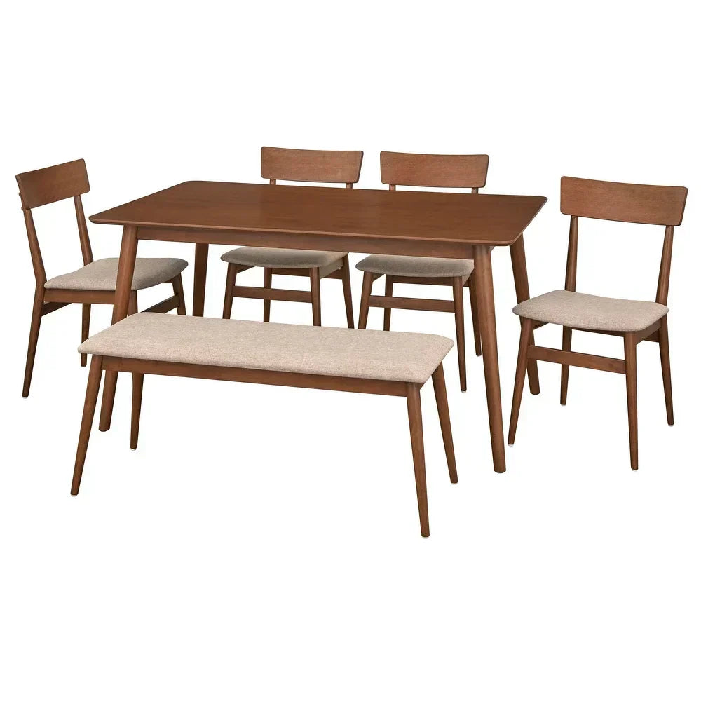 Ivory 6 Seater Dining Table in Grey - Luxe Maple