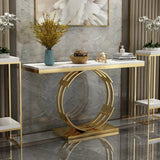 Rolex Golden Console Table - Stainless Steel - Luxe Maple