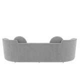 Perfecto Luxury Modern Suede Sofa Set - Luxe Maple