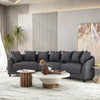 Rolex Round Modern Molfino Sectional Sofa - Luxe Maple