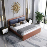 Kiko Luxury Upholstered Bed in Leatherette | Premium Designer Bed - Luxe Maple