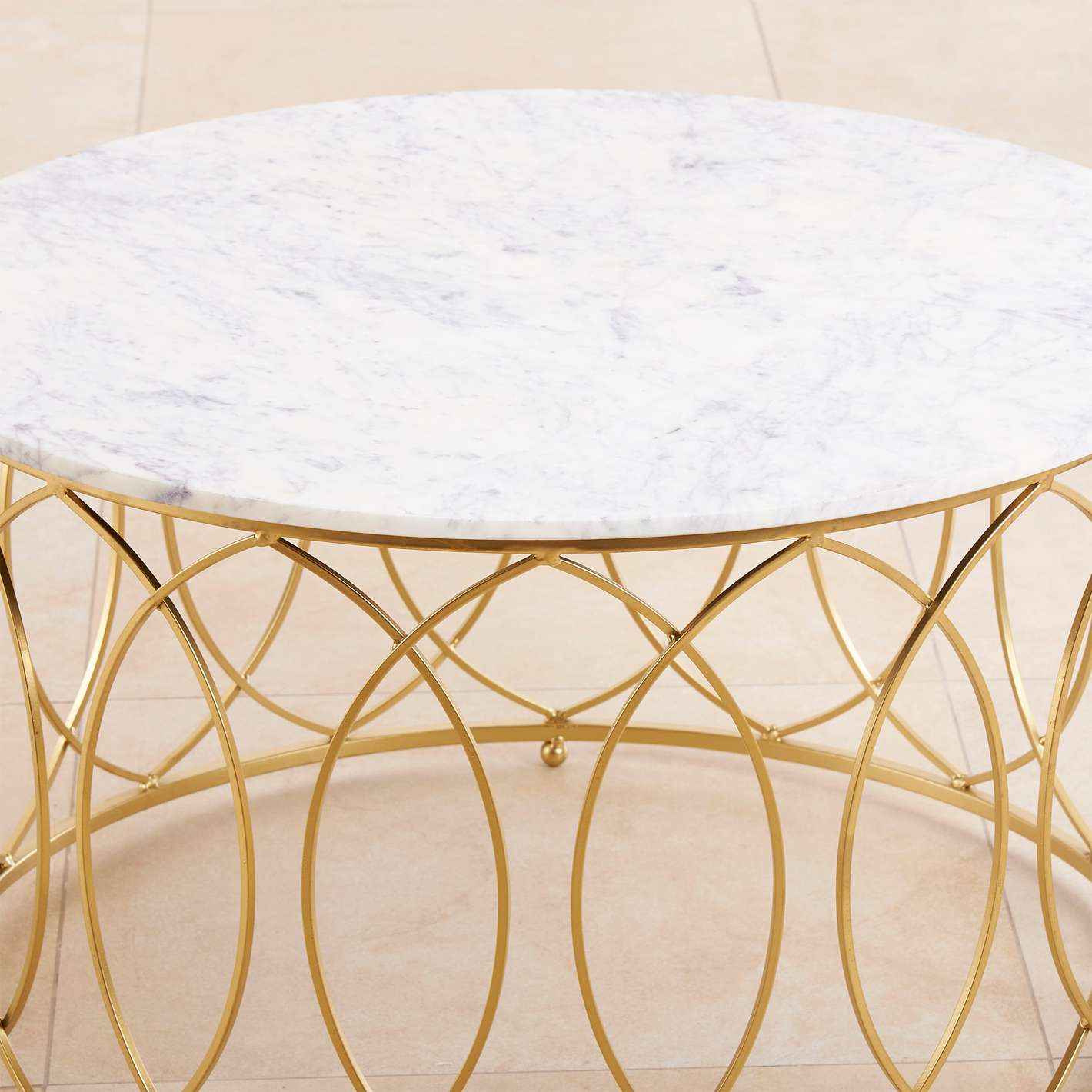 Macro Center Table in Gold Finish