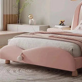 Kido Upholstered Kids Bed Without Storage in Suede - Luxe Maple