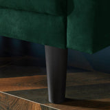 Yollo Suede Sectional Sofa in Green - Luxe Maple