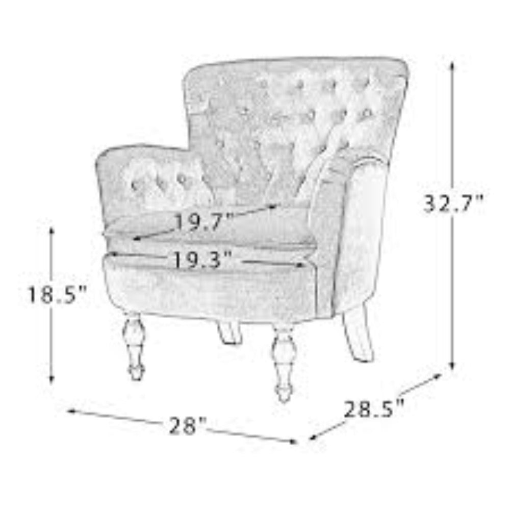 Husky Suede Accent Chair - Luxe Maple