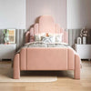Robocop Upholstered Bed Without Storage in Suede - Luxe Maple