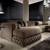Signature Premium Sectional Sofa in Suede - Luxe Maple