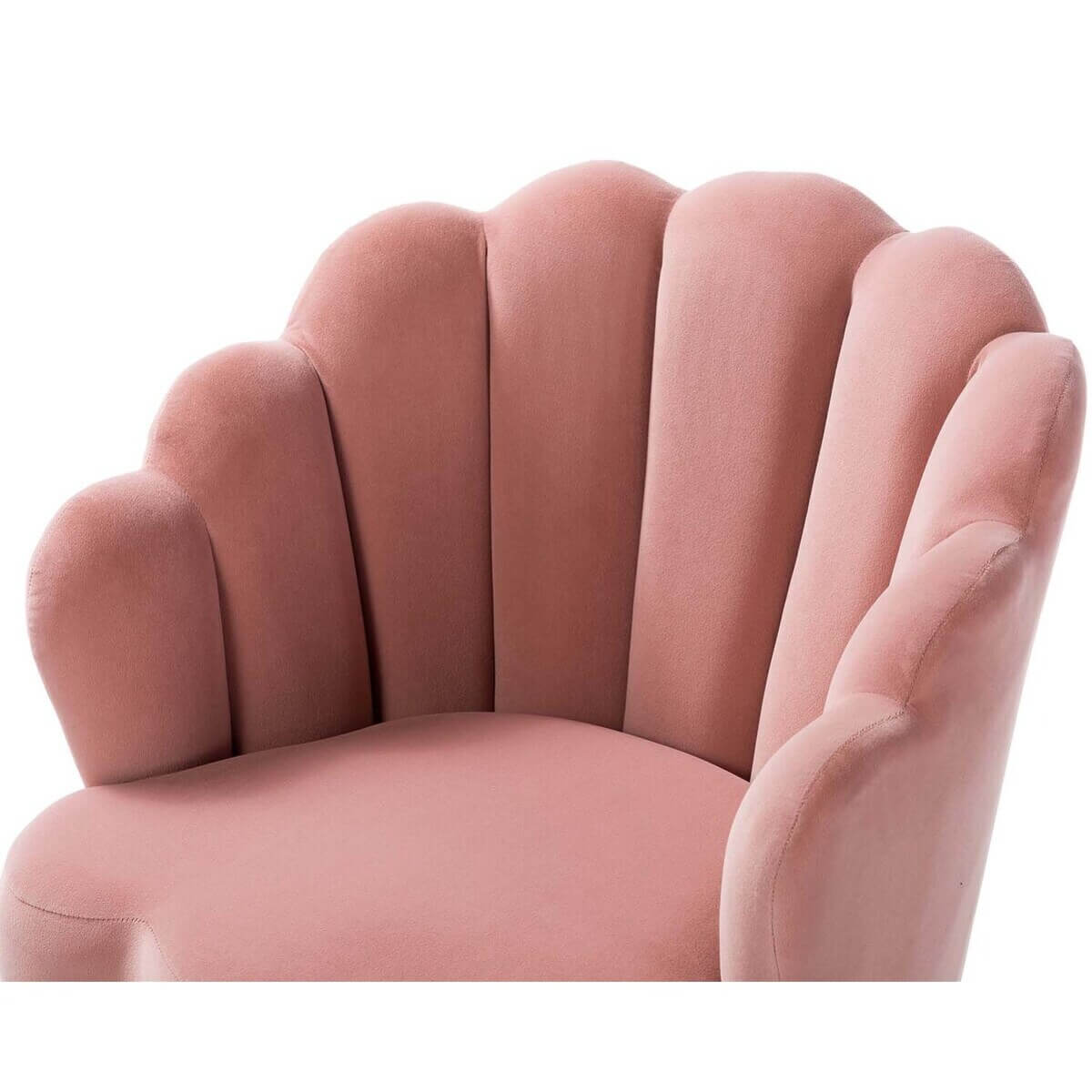 Lotus Upholstered Arm Chair In Velvet - Luxe Maple