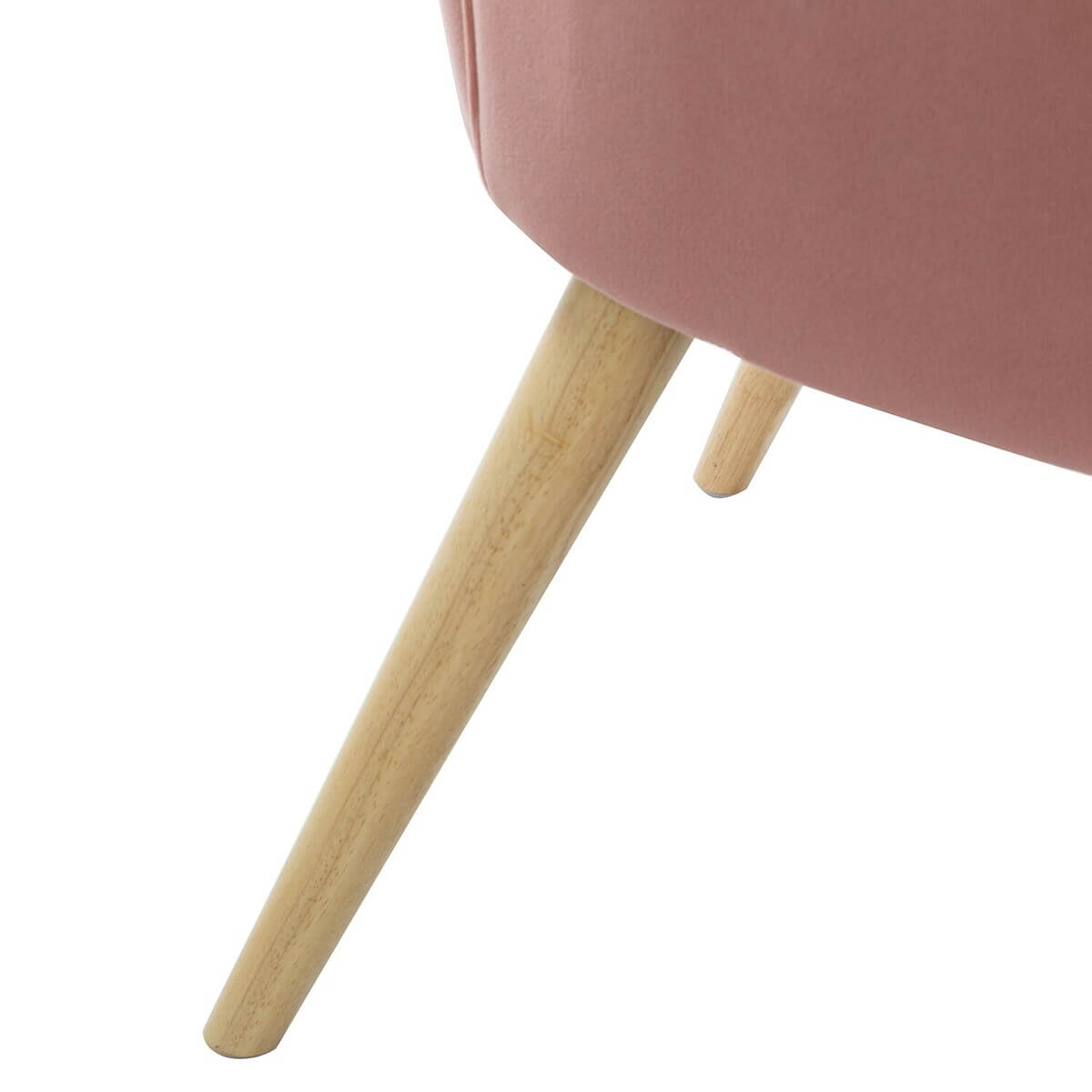 Lotus Upholstered Arm Chair In Velvet - Luxe Maple