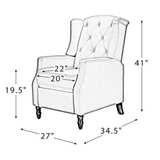 Romen Couch Accent Chair in Grey Color - Luxe Maple