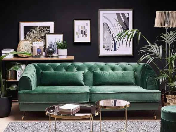 Sletta Luxury Chesterfield Sofa Set in Suede