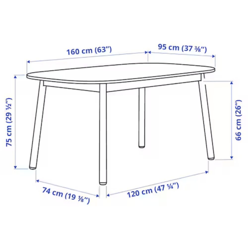 Rolex Luxury 6 Seater Dining Table in Black - Luxe Maple