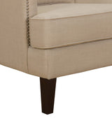 Volvo High Back Wing Chair In Silver Color - Luxe Maple