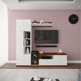 Cassy TV Panel- Walnut & Frosty White- Upto 55 inches TV - Luxe Maple