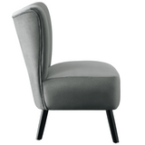 Lappy Suede Accent Chair - Luxe Maple
