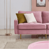 Block Down Straight Line Sofa Set - Luxe Maple