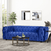 Sagawood Velvet Tufted Sofa Set - Luxe Maple