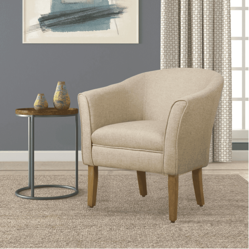 Porch & Den Kings-well Barrel Accent Chair - Luxe Maple