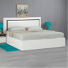 Helen PU Polish Bed in White Color - Luxe Maple