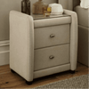Superb Side Table in Fabric with Glass