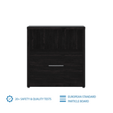 Rocco Engineered Wood Wenge Finish Bedside Table - Luxe Maple
