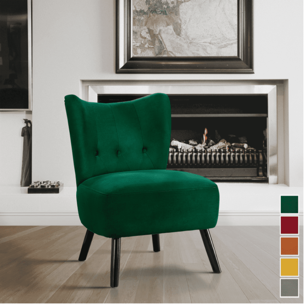 Lappy Suede Accent Chair - Luxe Maple