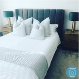 Uniline Pro Luxury Upholstered Bed in Suede - Luxe Maple