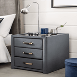Frankie Upholstered 3 Drawer Bedside