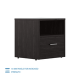 Rocco Engineered Wood Wenge Finish Bedside Table - Luxe Maple