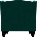 Cayo Chesterfield Wing Chair in Green Color - Luxe Maple