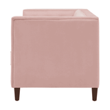 Brew Pink Suede Sofa or Loveseat with Pillows - Luxe Maple