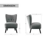 Lappy Suede Accent Chair - Luxe Maple